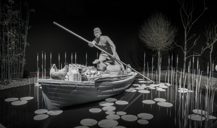 "Le Piroguier" © Studio Hans Op de Beeck/2020 © "KMSKA"-"SABAM" © Photo : Dominique Provost