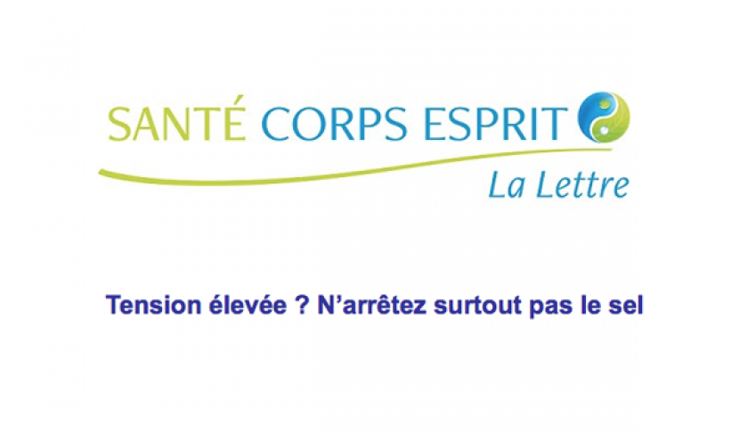 Tension élevée ? N’arrêtez surtout pas le sel