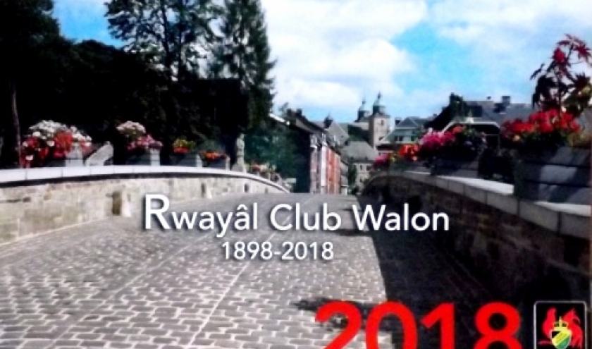 Le calendrier 2018 du Royal Club Wallon                                   