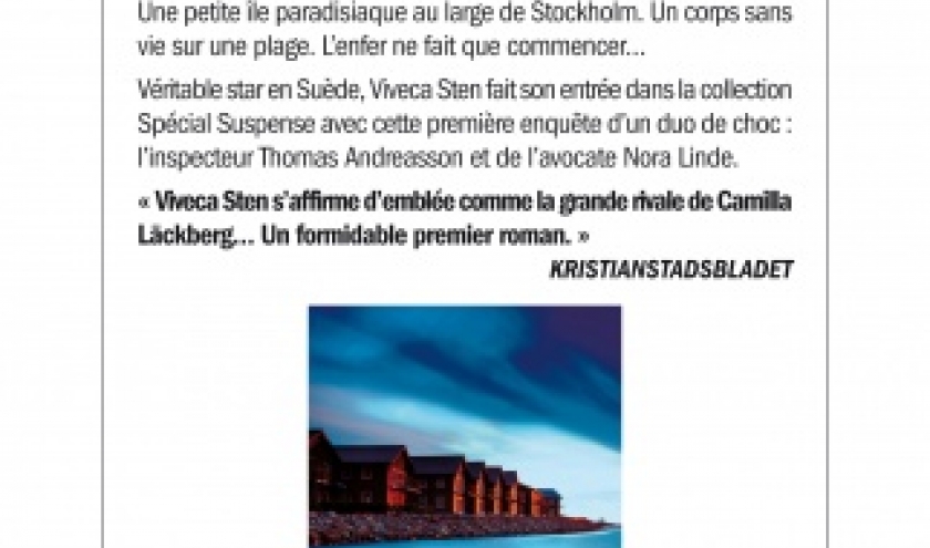 La reine de la Baltique de Viveca Sten  Editions Albin Michel.