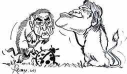 Tapie et Strauss-Kahn : caricature de Jean-Marie Lesage