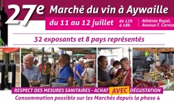 Marché du Vin d'Aywaille: 27e edition les samedi 11 & dimanche 12 juillet de 12H à 18H dans les cours de l'Athénée d'Aywaille, avenue François Cornesse 48